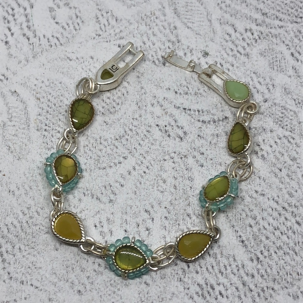 Liz Claiborne bejeweled chain links bracelet costume jewelry